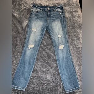 Rewash Blue Skinny Jeans Distressed Casual